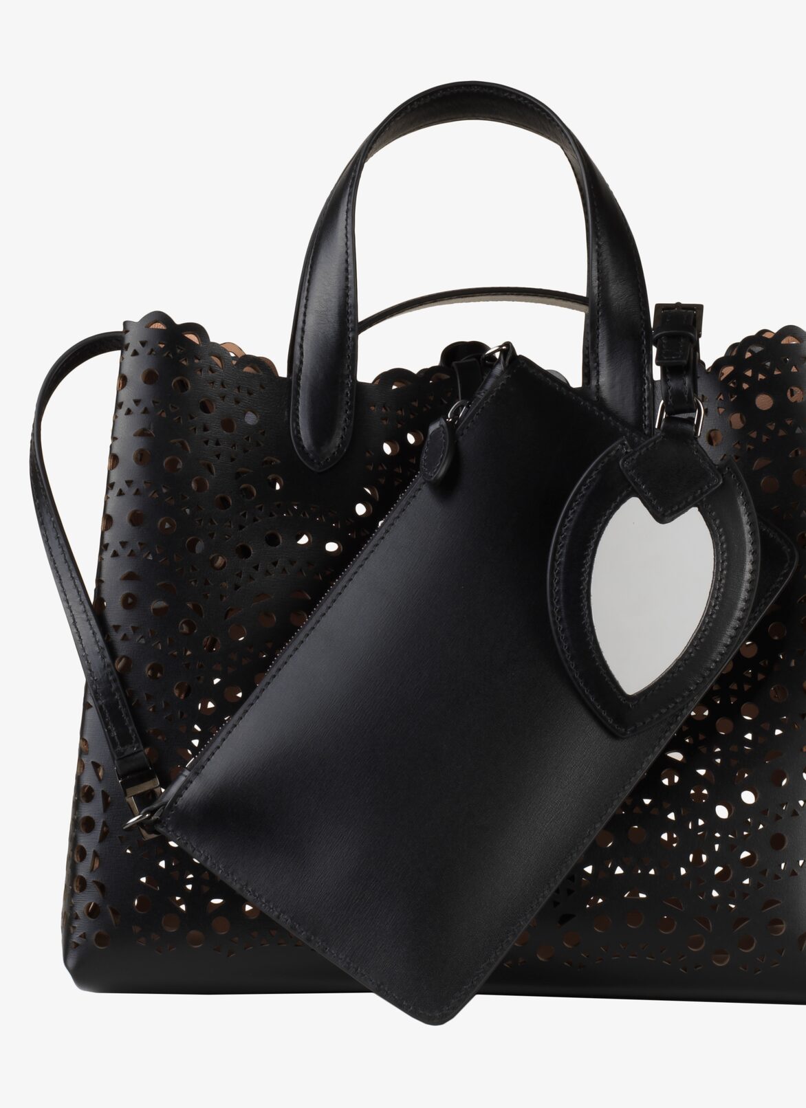 CABAS SMALL MODEL C.LUX MIN.VIENNE VAGUE+AG BLACK ALAÏA SCHWARZ  CABAS SMALL MODEL C.LUX MIN.VIENNE VAGUE+AG BLACK